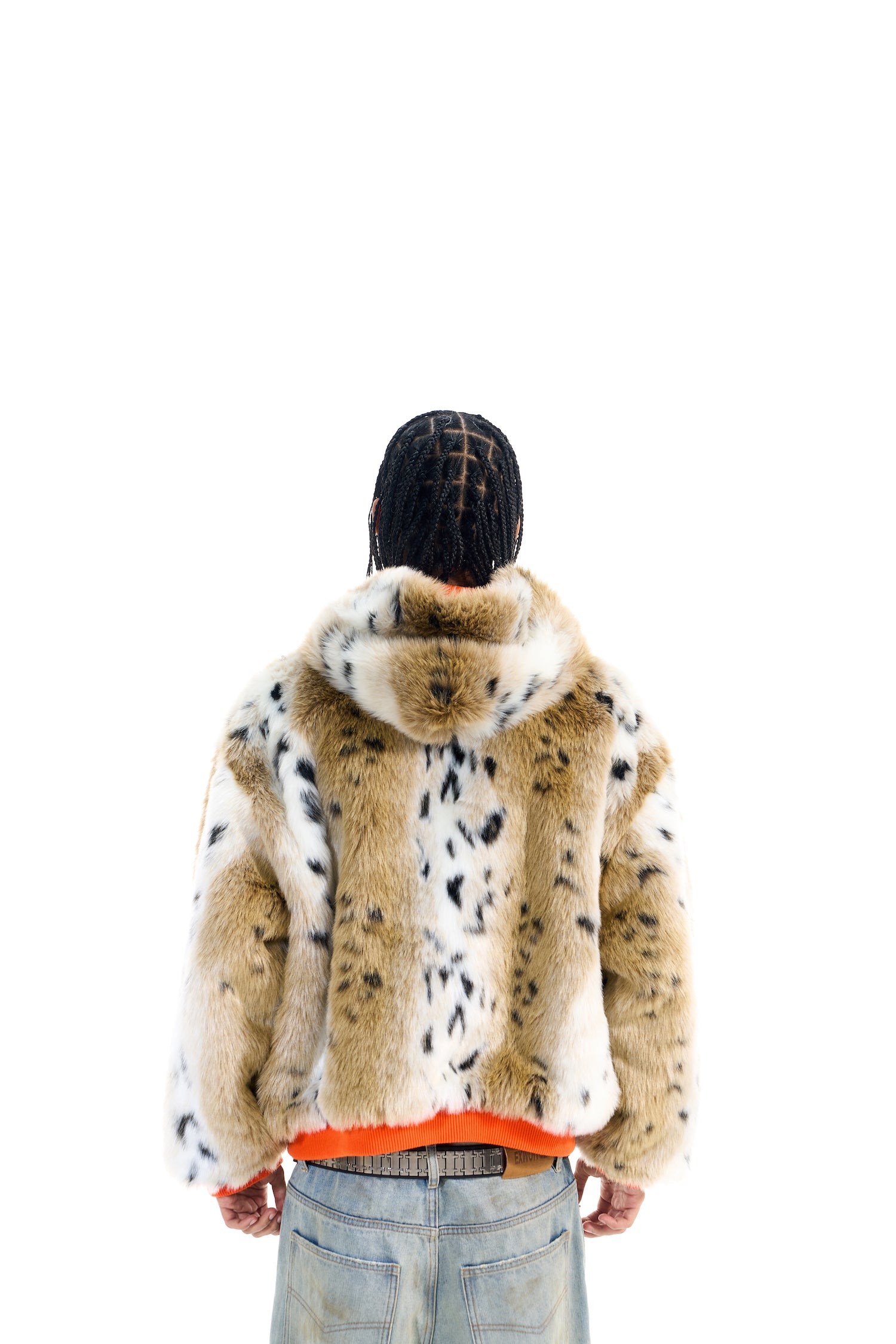 BLIND NO PLAN EXITMODE BY BLINDNOPLAN 25AW Reversible Plush Winter Jacket – Leopard Print