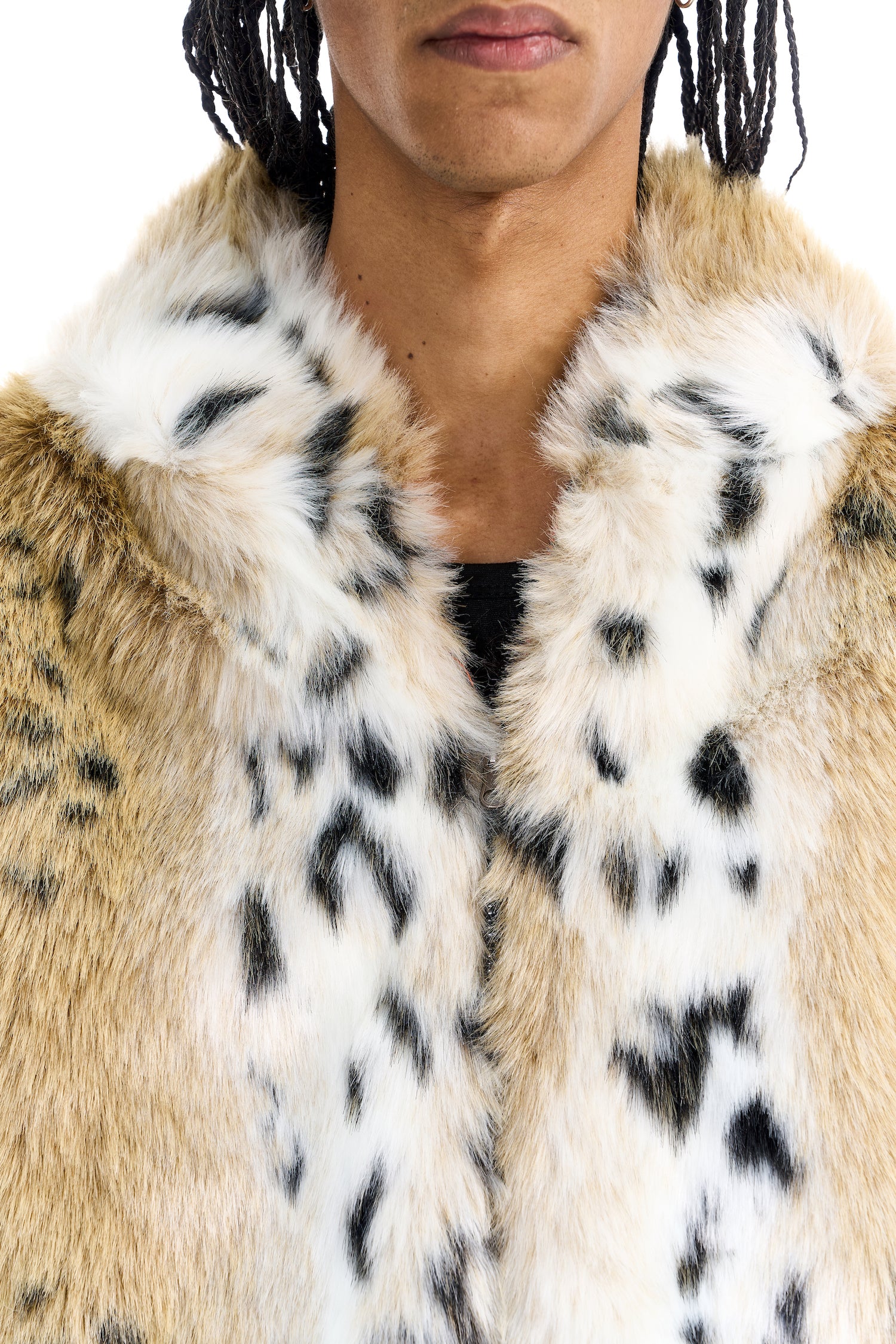 BLIND NO PLAN EXITMODE BY BLINDNOPLAN 25AW Reversible Plush Winter Jacket – Leopard Print