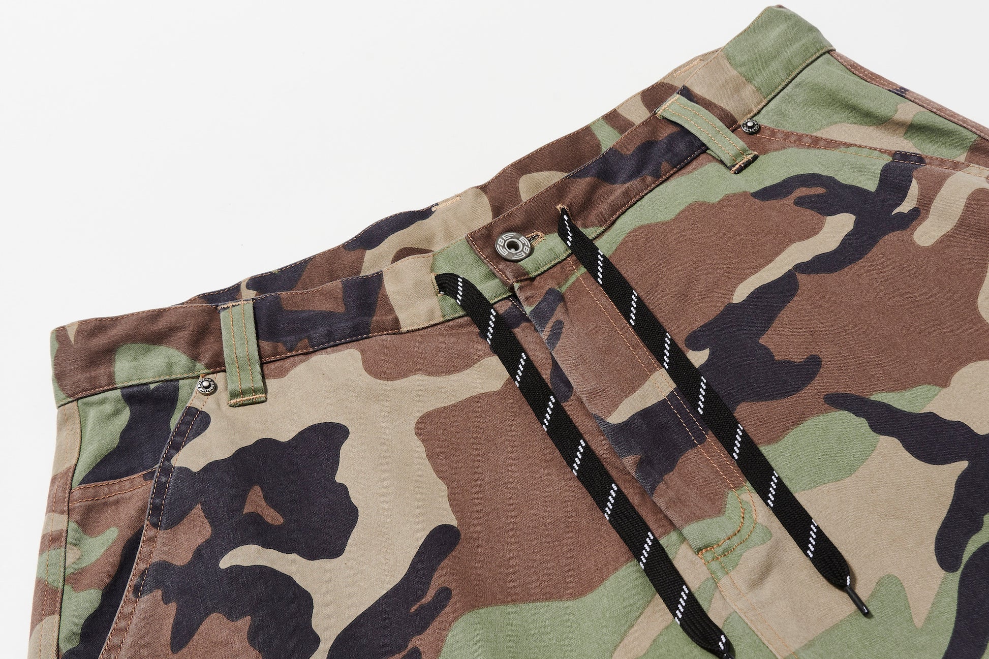 BLIND NO PLAN EXITMODE 26SS Baggy Patchwork Camouflage & Leopard Lumberjack Pants