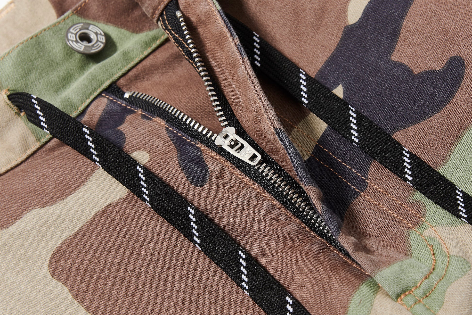 BLIND NO PLAN EXITMODE 26SS Baggy Patchwork Camouflage & Leopard Lumberjack Pants