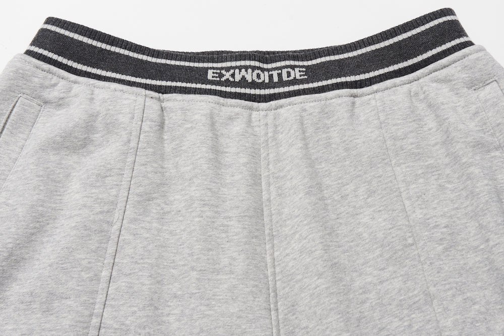 BLIND NO PLAN EXITMODE BY BLINDNOPLAN 25AW Colorblock Ribbed Curved Sports Pants – Wide Leg