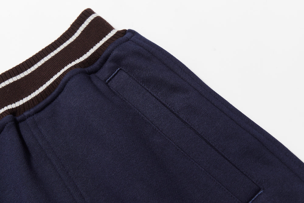 BLIND NO PLAN EXITMODE BY BLINDNOPLAN 25AW Colorblock Ribbed Curved Sports Pants – Wide Leg