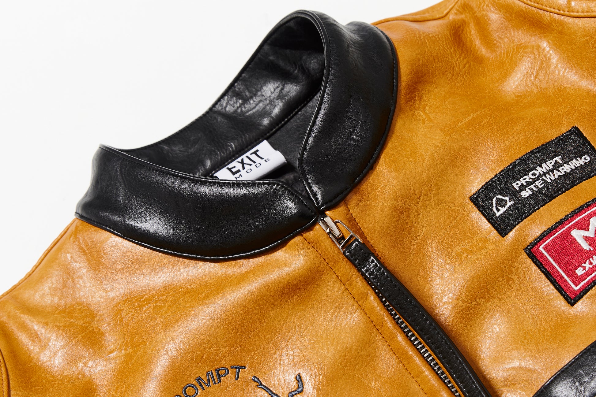 BLIND NO PLAN EXITMODE BY BLINDNOPLAN 25AW Colorblock Short Leather Sports Jacket