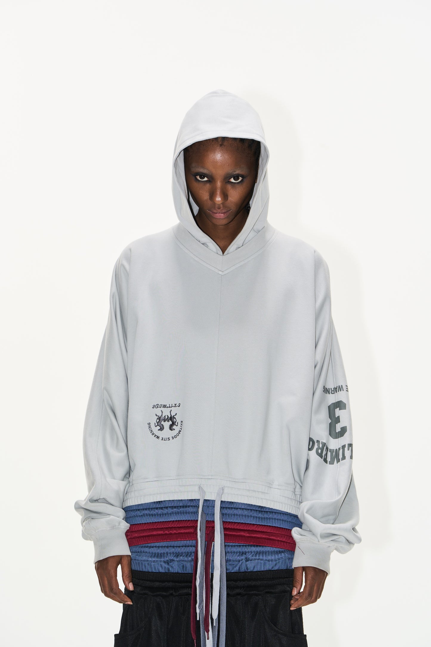 EXITMODE BY BLINDNOPLAN 25SS Multi-layer waist hoodie