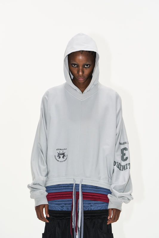 EXITMODE BY BLINDNOPLAN 25SS Multi-layer waist hoodie